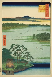 Benten-Schrein und Inokashira-Teich, aus der Serie "Hundert berühmte Ansichten von Edo"