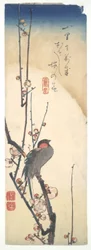 Vogel und Pflaumenbaum