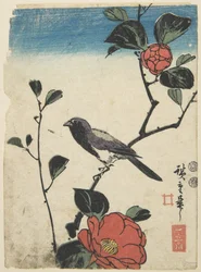 Vogel auf einem Kirschzweig, 1847-1852