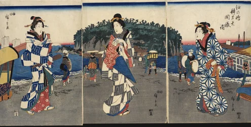 Zeremonie zur Enthüllung der Ikone bei Benzaiten, Enoshima