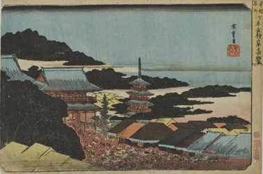 Menschenmenge auf dem Jahresendmarkt am Sensōji-Tempel aus der Serie Berühmte Orte der östlichen Hauptstadt