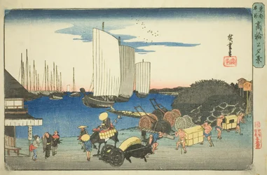 Abendansicht von Takanawa, aus der Serie "Berühmte Orte in der östlichen Hauptstadt"