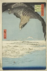 Fukagawa Susaki und Jumantsubo (Fukagawa Susaki Jumantsubo), aus der Serie "Hundert berühmte Ansichten von Edo (Meisho Edo hyakkei)"