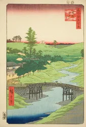 Furukawa-Fluss, Hiroo, Nr. 22 aus der Serie "Hundert berühmte Ansichten von Edo"