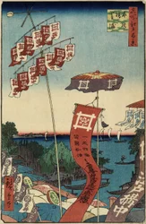 Kanasugi-Brücke, Shibaura, Juli 1857