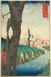 Koganei in der Provinz Musashi (Musashi Koganei), aus der Serie "Sechsunddreißig Ansichten des Berges Fuji (Fuji sanjurokkei)"
