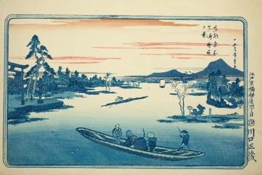 Später Frühling in Massaki (Massaki boshun no kei), aus der Serie "Berühmte Ansichten der östlichen Hauptstadt (Toto meisho)"