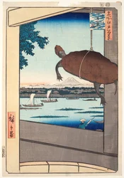 Mannen-Brücke, Fukagawa, aus der Serie "Hundert berühmte Ansichten von Edo"