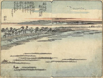 Samezu-Strand bei O_mori, südlich von Shinagawa, ca. 1850-1853