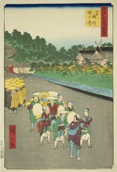 Shiba Shinmei-Schrein und Zojoji-Tempel (Shiba Shinmei Zojoji), aus der Serie "Ergänzung zu den Hundert berühmten Ansichten von Edo (Edo hyakkei yokyo)"