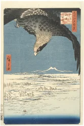 Susaki und die Jūmantsubo-Ebene bei Fukagawa aus der Serie Hundert berühmte Ansichten von Edo, 1857