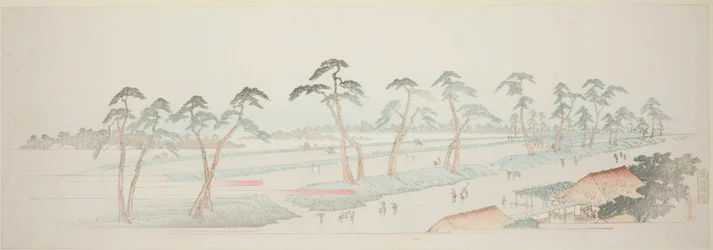 Takada Reitplatz (Takada baba), aus der Serie "Dreizehn Ansichten der Umgebung von Edo"
