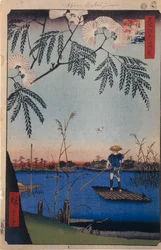 Der Ayase-Fluss und Kanegafuchi, Einhundert berühmte Ansichten von Edo, 1856-1858