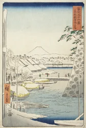 Das Flussufer bei Sukiya in der östlichen Hauptstadt