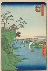 Blick auf Konodai und den Tone-Fluss, Nr. 95 aus der Serie "Hundert berühmte Ansichten von Edo"