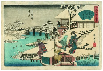 Schneeschau am Mokubōji-Tempel: das Restaurant Uekiya