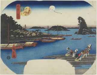 Weidenbaum am Nihon-zutsumi-Ufer, Shin-Yoshiwara, November 1853