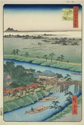 Yanagishima, aus der Serie "Hundert berühmte Ansichten von Edo (Meisho Edo hyakkei)"