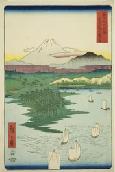 Yokohama in Noge in der Provinz Musashi, aus der Serie "Sechsunddreißig Ansichten des Berges Fuji"