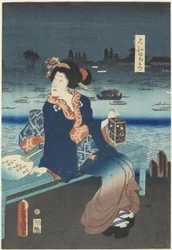 Die Kurtisane Omitsu aus dem Yamato-Haus, April 1862