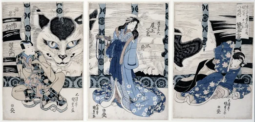 Das Dorf Yatsuhashi bei Okasaki, aus der Serie 