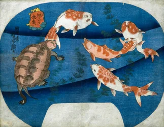 Goldfische, die Schauspielern ähneln (Nitaka kingyo), ca. 1842