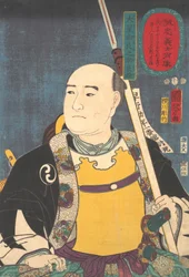 Porträt von Oboshi Yuranosuke Yoshio, dem Anführer, 1852.