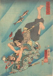 Tanmeijiro Genshogo kämpft unter Wasser
