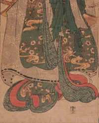 Ohne Titel; vergebener Titel: Shirabyōshi unter einem Sudare