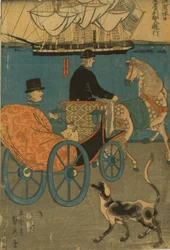 Amerikaner genießen den Sonntag in Yokohama, 1861