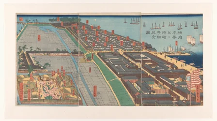 Überblick über das Viertel Honcho und das Miyozaki-Viertel in Yokohama