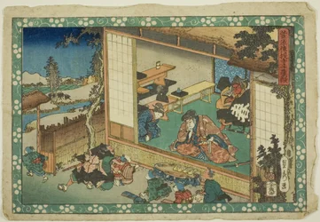 Die Dorfschulszene (Terakoya), aus der Serie "Sugawaras Geheimnisse (Sugawara denju)"