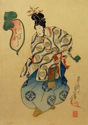 Yotsu von Matsukiyo als Höfling, 1841