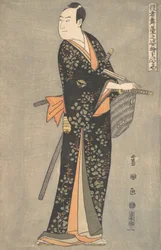 Kabuki-Schauspieler Sawamura Sojuro III, aus der Serie Porträts von Kabuki-Schauspielern auf der Bühne