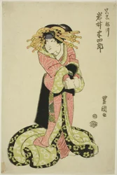 Der Schauspieler Iwai Hanshiro als Kurtisane