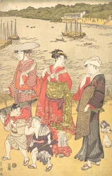 Frauen am Takanawa-Strand, ca. 1790er Jahre
