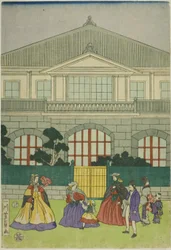 Residenz eines französischen Kaufmanns im Hafen von Yokohama