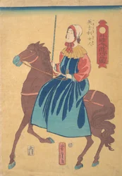 Englische Frau zu Pferd, 1. Monat, 1861