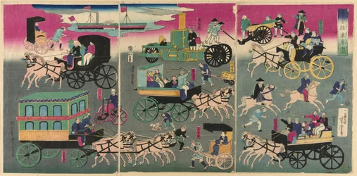 Fahrzeuge auf den Straßen von Tokio