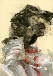 Dramatische weibliche Figur