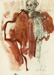 Elegantes rotes Porträt