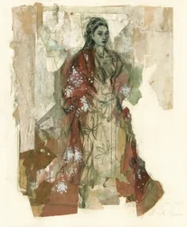 Elegante Frau Roter Schal