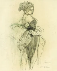 Elegante Frauenskizze