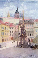 Pestsäule der Heiligen Dreifaltigkeit, Malostranske Namesti, Mala Strana, Prag