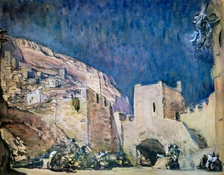 Bühnenbild für die Oper Judith von Alexander Serov, 1907