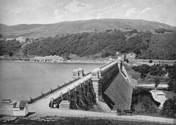 Der Damm, Lake Vyrnwy, ca. 1896