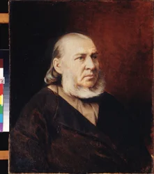 Porträt des Schriftstellers Sergei Timofejewitsch Aksakow