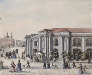 Der Große Gostiny Dvor Kaufhof in Sankt Petersburg, 1830-1840er Jahre