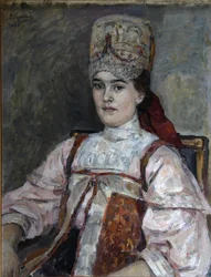 Porträt von Natalia Fyodorovna Matveyeva, 1908