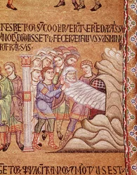 Das Leben Noahs, Tod und Beisetzung von Noah (Mosaikdetail)